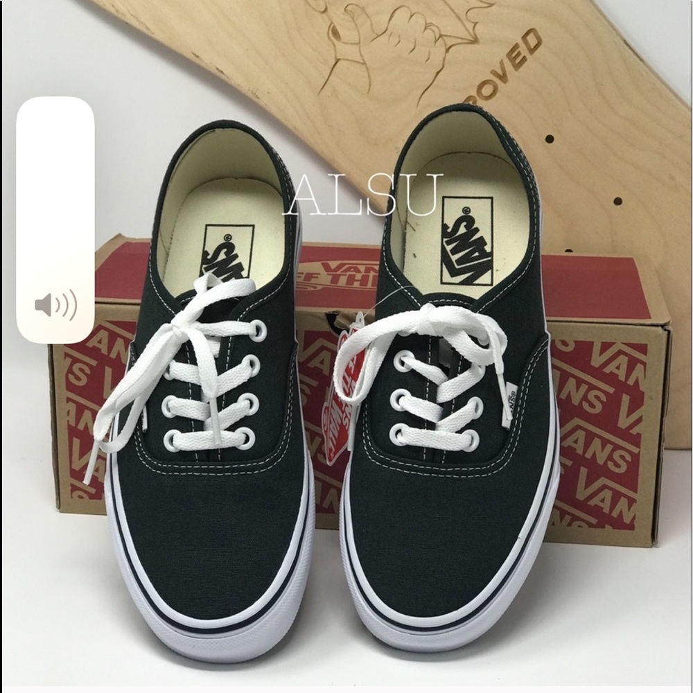 VANS Authentic Scarab Dark Green White W - Picture 4 of 7